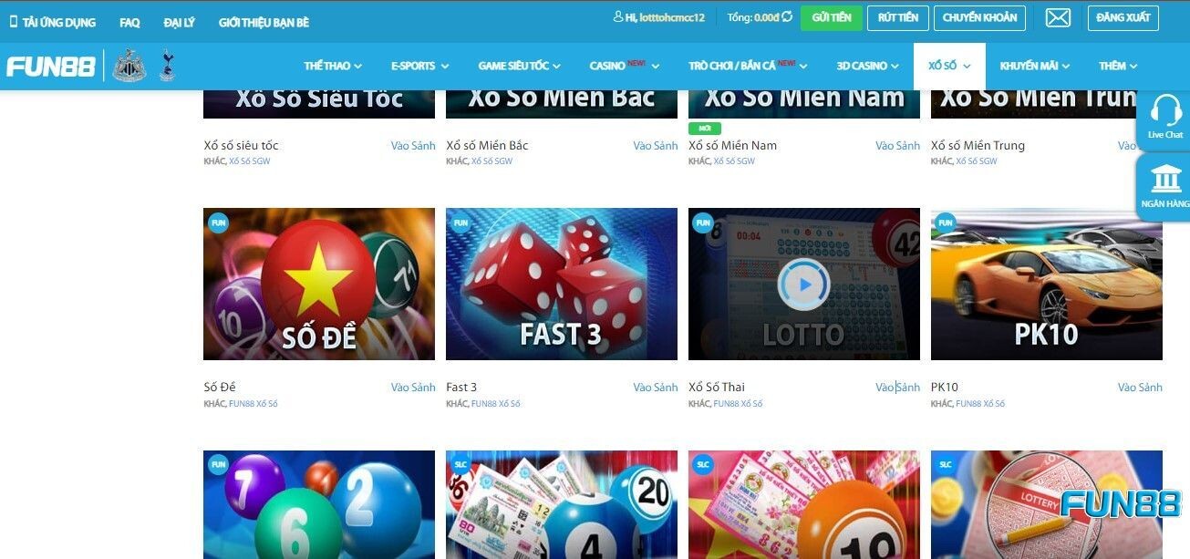 Hướng dẫn các bước chơi lotto tại Fun88 chi tiết